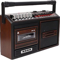 Portable Cassette Player, Vintage Tape Player Full Band Noiseless AM FM Radio for Elderly Children, with Headphone Jack, USB Memery Card Input Player Recorder(Coffee Color)-7