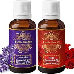 Exotic Aromas Lavender Essential Oil & Rose Oil, Pack of 2-image-19