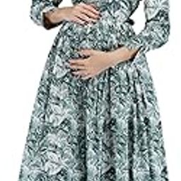 Dhruvi Cotton Women's Anarkali Maternity Feeding Kurta |KurtiWith Zipper| Comfortable & Elegant Pre and Post Pregnancy Kurti Dress/Kurta Dress-image-46