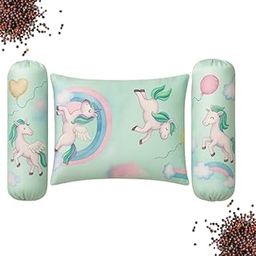 Pillow with 2 Side Bolsters,Sarso ki takya | Rectangle Shape Head Shaping & Neck Support Pillow with 2 Side Support | Anti-Flat Head Organic Pillow with Soft Cover-image-42