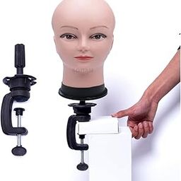 SOHAM SHREE ® Female Head Mannequin with CLAMP Display Stand - Hat Display Model Stand - Display Hair Wig - Scarf - Cap - Face for Sunglasses - Eye Glasses Holder - 12 Inch Size (Head+Clamp)-image-28