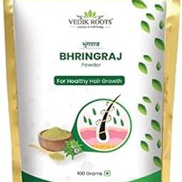 VedikRoots Bhringraj Powder - The Ayurvedic Solution For Stronger Hair And Healthier Scalp, Natural And Pure 100Gm (Pack of 1)-image-82