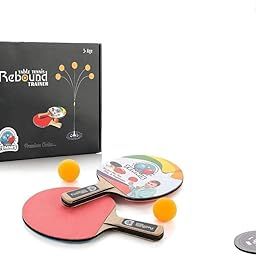 Table Tennis Rebound Trainer Set, 2 Paddles with Balls, Indoor Practice Game, Self-Training Equipment-picture-18