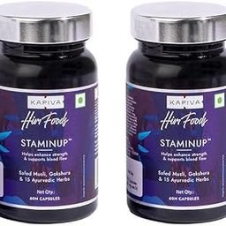 Kapiva StaminUP Capsules - Modern Ayurvedic Solution Containing 17 Herbs | 4 Bhasmas | 60 Capsule - Pack of 2-image-78