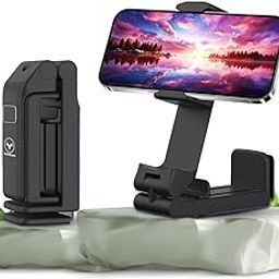 TechMaven 360° Rotating Travel-Friendly Mobile Holder | Adjustable Foldable Mountable | for Vlogging Dashboard Table Office Home Hands-Free Recording-10