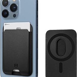 Unisex-Adult Magsafe Wallet [ Ultra Strong Magnets ] Compatible With Iphone 15 Iphone 14 Iphone 13/12 Models Leather Magnetic Card Holder Rfid Blocking Supports Up To 3 Cards (Black)-14