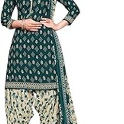 Women's Green Cotton Printed Unstitched Salwar Suit Material (JOPLLT2016)-44