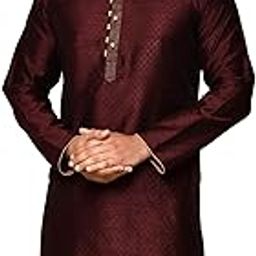 Art Silk Kurta for Men | Thread Work | Rich Ethnic (VLSMK460)-image-47