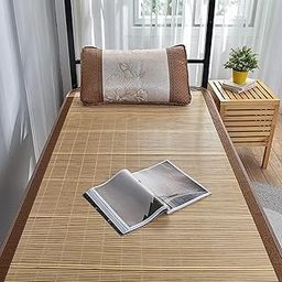 Bed Pad, Bamboo Mat, Summer Season, Cool Summer Sleeping Mat, Cool Summer Sleeping Mat, Folding Bamboo Pad, Skin-friendly Cool, For Single/Double Bed Bedroom, Dorm Room (1.1x2m)-image-55
