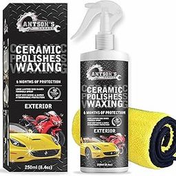 Ceramic Polish Waxing for Car - Antson 250ML Easy To Apply Hydrophobic Spray With Extreme Gloss, Slickness & UV Protection, More Durable Than Other Car Polish & Wax-picture-28