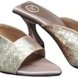 Open Toe Rose Gold Zara Heels-image-1