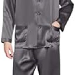 Men Satin Premium Night Suit Full Sleeve (Dark Grey, Solid)-picture-29