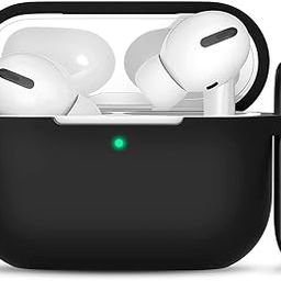 Sounce Airpods Pro 2nd Generation Case Cover 2022, Soft Silicone Skin Cover Shock-Absorbing Protective Case with Keychain for New Apple Airpods Pro Case [Front LED Visible] (Black)-16