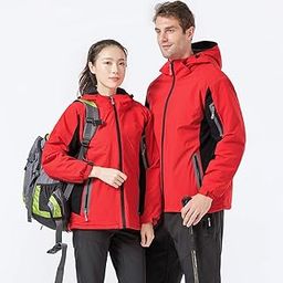 Men Women Winter Waterproof Coat Hooded Thick Windproof Breathable Warm Hiking Cycling Outdoor Raincoat-image-102