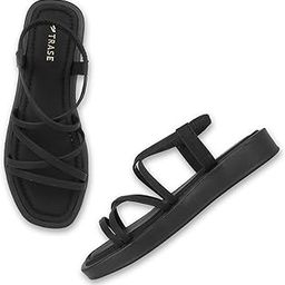 Women Slingback Sandals, Multi Straps Stylish Design, Cushioned Sole, and Lightweight for Everyday Wear-image-53