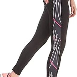 Women's Stretch Fit Fitness Side Striped Leggings Tights for Yoga, Gym, Dance, Workout and Active Sports (Black, Medium)-image-86