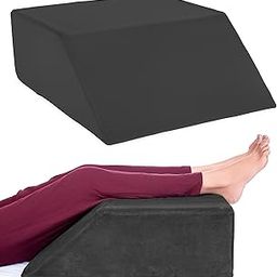 FOVERA Leg Elevation Pillow - Relieves Leg, Hip & Knee Pain, Ideal for Post-Surgical Recovery - Relieves Discomfort of Varicose Veins, Phlebitis, Leg Surgery (Medium: 24 x 20 x 8 Inch, Dark Grey)-image-45