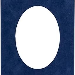 CountryArtHouse Navy Blue Suede Acid Free 17x21 Oval Picture Frame Mat with White Core Bevel Cut for 14x18 Pictures - Fits 17x21 Frame - Pack of 1 Matboard Show Kit with Acid Free Backing & Clear Bag-image-63