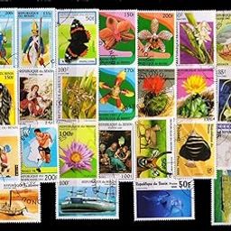ISC~ Benin Stamps 25 Different Large & Thematic Stamps on Birds, Animal & Sports, All Genuine Postage Stamps ~ STAMPEX-image-67