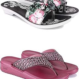 Women's Sandals | Lightweight Wear| Stylish & Easy to Wear For Women'S PCV-SAN-(2-COMBO)-1965-1886-image-77