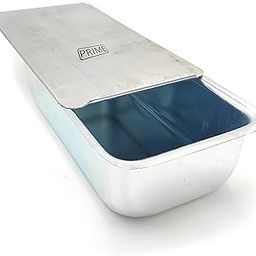 Prime Bakers and Moulders Multipurpose Rectangular Aluminium Mould, Dry Cake Baking Pan With Lid, Silver-25