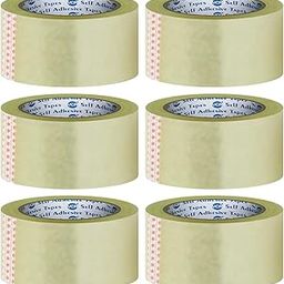 VCR Self Adhesive Transparent Cello Tape - 65 Meters in Length - 48mm / 2" Width - 6 Rolls Per Pack - BOPP Industrial Packaging Tape for E-Commerce Box Packing, Office and Home use-18