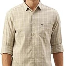 Men's Cotton Slim Fit Checkered Full Sleeves Spread Collar Casual Shirt-image-64