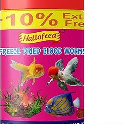 Freeze Dried Blood Worms Fish Food 22 Grams for Bettas, Tetras, Arowana, Flowerhorn, Oscar Fishes of All Life Stages (22 GM)-picture-14
