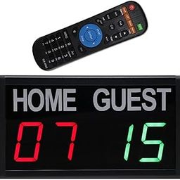 CALANDIS™ Portable Wall Mounted Electronic Digital Scoreboard Counter Indoor Wrestling Black Remote Control | Replacement Parts | Arcade Gaming | Arcade Jukeboxes & Pinball-image-90