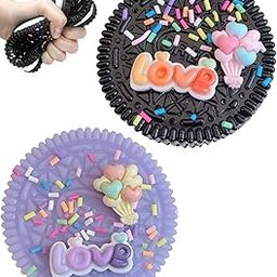 2 PCS Fufu Squishy, Taba Squishy, Squeeze Toy, Fidget Toys, Stress Relief Toys, Funny Cute Stress Relieving Toy for Boys Girls Birthday Party Gifts, Stress Relief Toy for All Ages (Purple+Black)-21