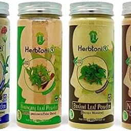 HerbtoniQ Hair Growth Pack | Jatamansi, Bhringraj, Brahmi and Nagarmotha Powder | for Dandruff, Frizzy Hair, Damaged Hair, Intensive Hair Care | Unisex | Combo of 4 Products (Total 600 Grams)-image-26