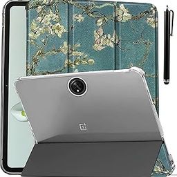 ProElite Cover for OnePlus Pad Go 11.35 inch Case Cover, Transparent Flip Case Cover for OnePlus Pad Go 11.35 inch 2023 with Stylus, Support Auto Sleep Wake, Flowers-16