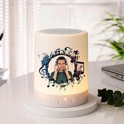 MK Customized 4 Photo Bluetooth Speaker Night Light with Music Theme Design, LED Touch Lamp, Portable Wireless Audio-26