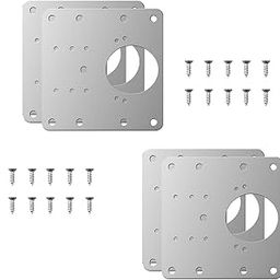 Serplex® 4pcs Cabinet Hinge Repair Plate, Stainless Steel Hinge Repair Kit, Cabinet Hinge Fixing Plate Bracket Kit Kitchen Cupboard Door Hinge Repair Plate Kit with Mounting Screw for Cabinet Door-picture-18