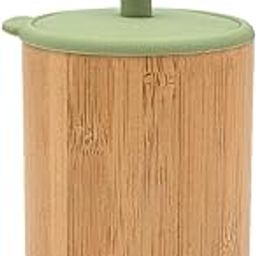 Kids Station 1 Piece Bamboo Infants Feeding Set - Sipper with Straw and Cap - Non-Toxic - BPA-Free and Unbreakable Eco-Friendly - Baby-Led Weaning Supplies for Toddler Self-Feeding - (Green)-6