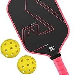 Enakshi® Carbon Fiber Pickleball Paddle Lightweight Breathable Grip Ergonomic Racquet Pink|Sporting Goods | Tennis & Racquet Sports | Tennis | Racquets-image-63