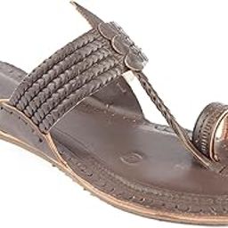 Women's Stylish and Comfortable Kolhapuri Chappal with Five Braided Durable Handcrafted Leather with Anti Slip Sole Cord Stitching-image-2