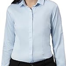 cantabil Cotton Solid Full Sleeve Slim Fit Formal Shirt for Women | Cotton Formal Shirt for Women | Formal Wear Shirts for Women (LSHF00014A_SkyBlue_S)-picture-27