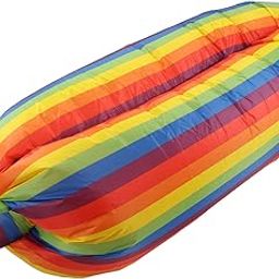 Inflatable Lounger Couch, Easy Operation Comfortable Inflatable Sofa Medium Size Tear Resistant with Storage Bag (Colorful)-image-41