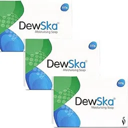 SKINSKA NATURALS - Dewska Moisturising Bathing Bar (100g * 3): Natural Soap Rich in Vitamin E, Shea Butter, Almond Oil, and Olive Extracts, Promotes Hydration, Nourishment-image-17