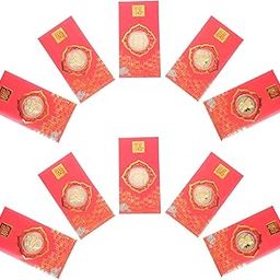 Toyvian 10pcs 2022 Chinese New Year Red Envelopes 2022 Red Packets Zodiac Pattern Lucky Money Hongbao for Spring Festival Lunar New Year Wedding Party Random-11