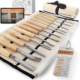 SCHAAF Full Size Wood Carving Tools, Set of 12-16