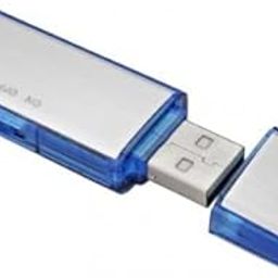 8GB Digital Voice Recorder USB Flash Drive Voice Activated Recording Silver-Blue/Black - 1 Pc-22