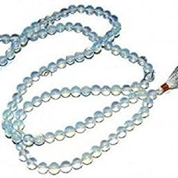 Opalite Opal Beads Opal Stone Japa Mala Meditation Spiritual Prayer Reiki 108 Beads 6 to 8 mm-image-45