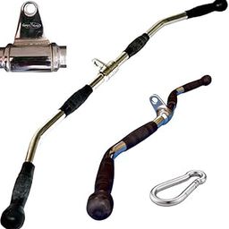 FSENTERPRISES Combo of S Lock for Combo LAT Pull Down Attachment - Cable Machine Accessories for Home Gym with Multi Option: V-Handle, Tricep Rope, D-Handle, V-Shaped Bar, Curl Bar and Rotating Bar-1