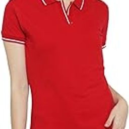 Women's Organic Cotton Regular Fit Polo T-Shirt (1.1_Lsp1_Xl_Red_X-Large)-image-13
