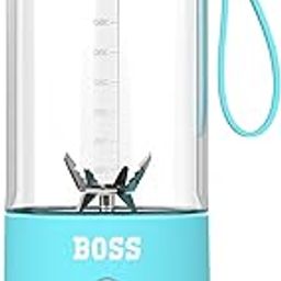 BOSS InstaBlend Portable Blender for Smoothies, Milk Shakes and Juices | USB Rechargeable Bottle Blender for Kitchen | 4000 mAh | 450 ml, Blue-image-45