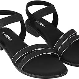 Womens Relaxed Fit Flat Weekend Sandal Black-image-0