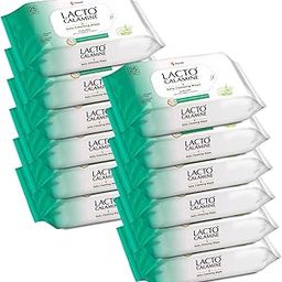 Lacto Calamine Daily Cleansing Facial Wipes 25N Each- Pack of 12 | Wet Wipes for Face with Aloe Vera, Cucumber & Vitamin E | Makeup Remover Wipes| Hydrating,Refreshing, Soothing|Paraben & Alcohol Free-38