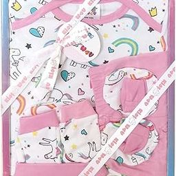 EIO Baby Gifts Set for New Born Unisex Clothing Gift Hamper 6Pcs (Pink)-image-58